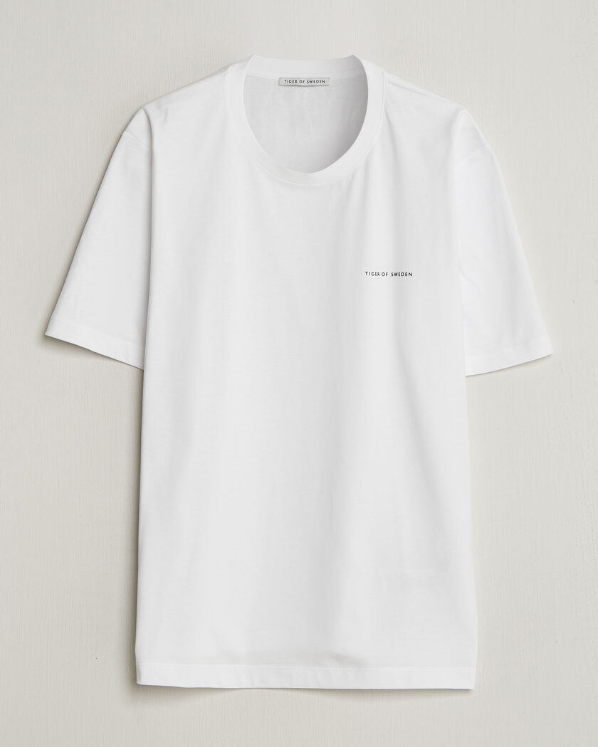 Tiger of Sweden Pro Cotton Logo T-Shirt Pure White – Valkoinen