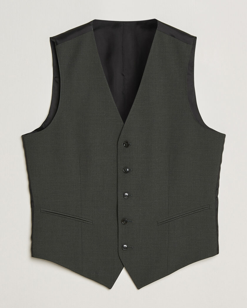 Tiger of Sweden Winston Wool Travel Waistcoat Olive Extreme – Vihreä