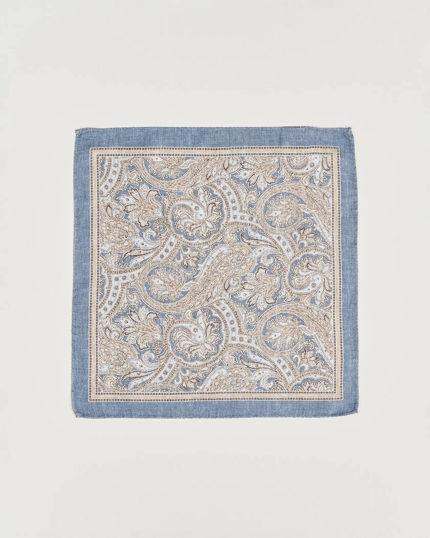 Amanda Christensen Silk Shappe Double Faced Pocket Square Navy – Sininen