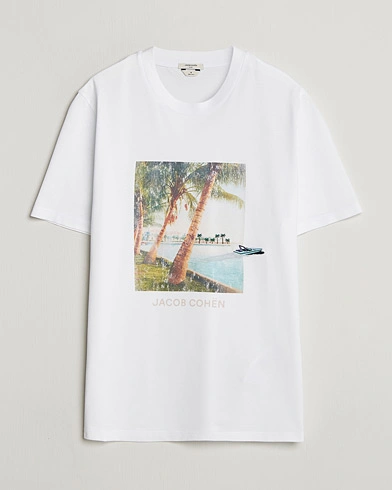 Jacob Cohën Cotton Logo T-Shirt White – Valkoinen
