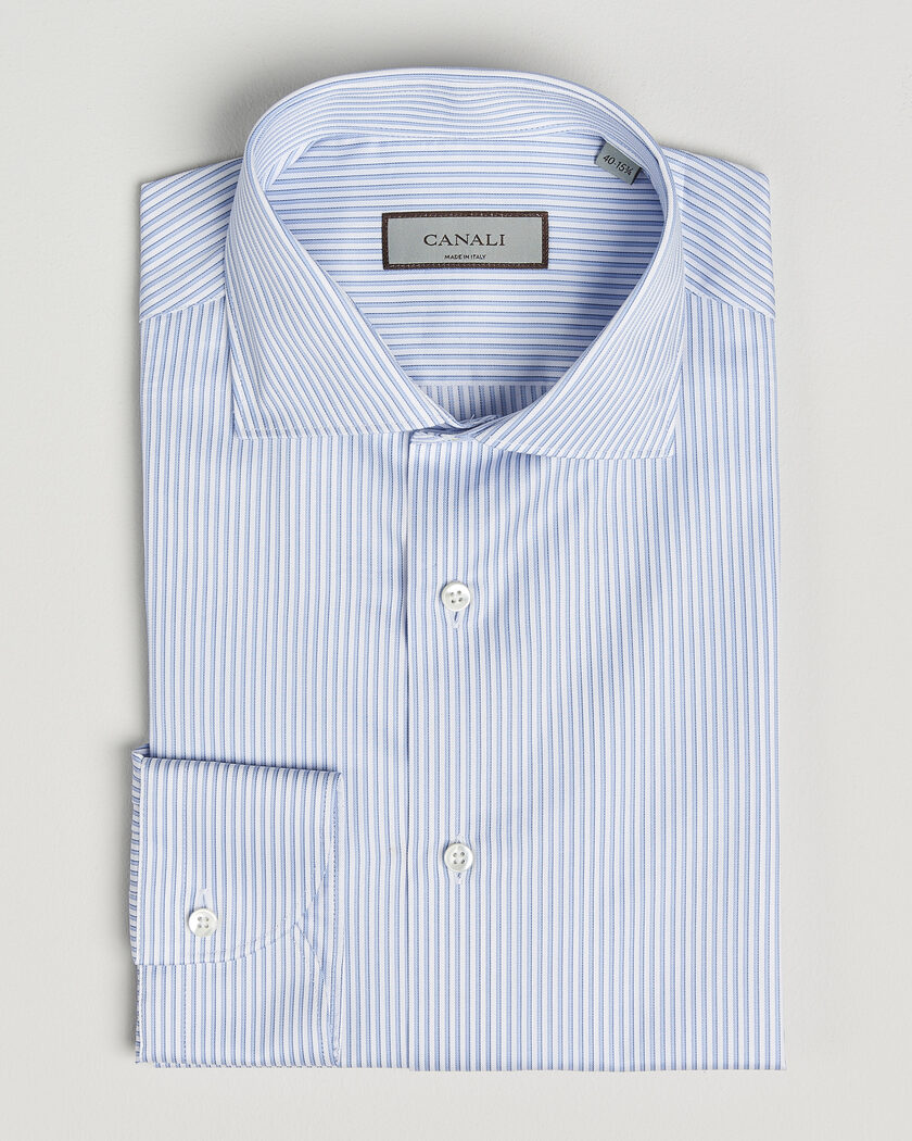 Canali Slim Fit Impeccabile Shirt Blue Stripe – Sininen