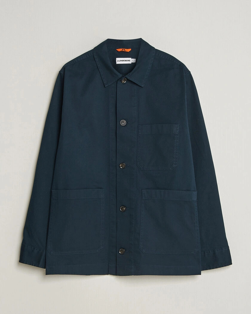 J.Lindeberg Easton Cotton Overshirt JL Navy – Sininen