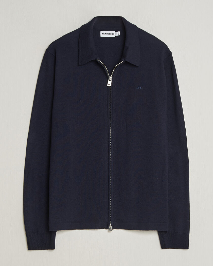 J.Lindeberg Kaleb Merino Cardigan JL Navy – Sininen