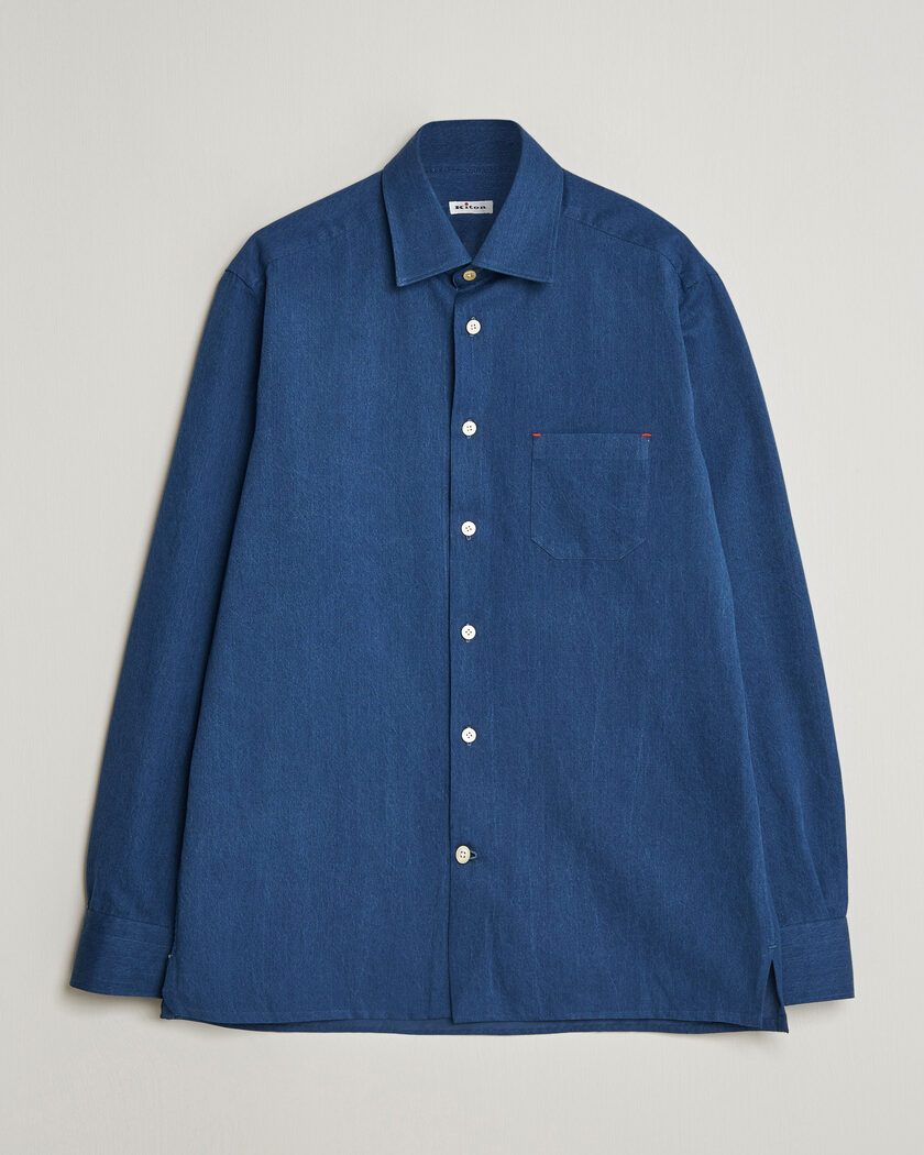 Kiton Denim Sport Shirt Medium Blue – Sininen