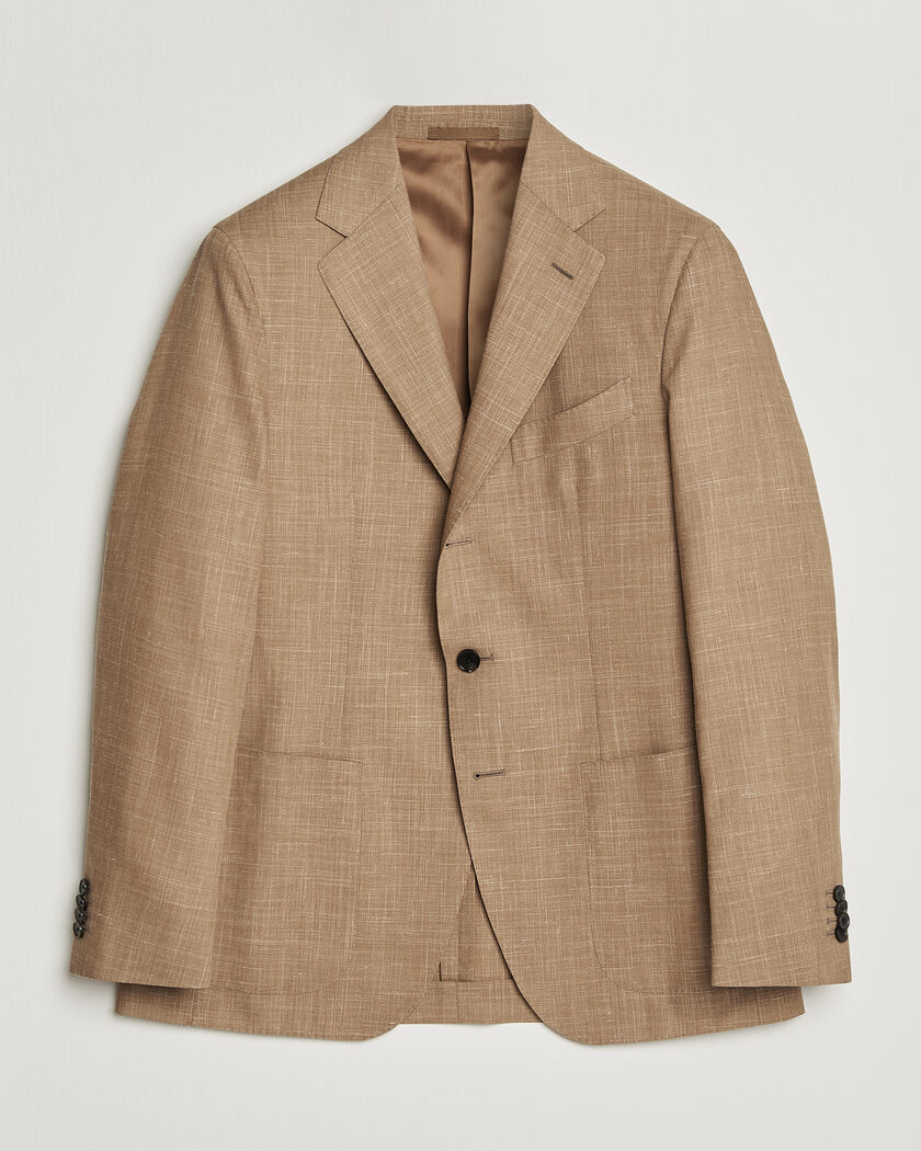Caruso Aida Wool/Silk Blazer Brown – Ruskea