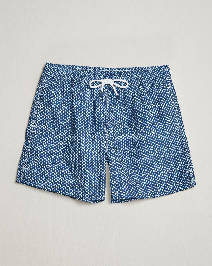 Fedeli Madeira Swim Trunk Blue Flowers – Sininen