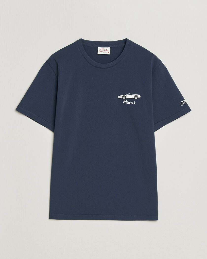 MC2 Saint Barth Printed Cotton T-Shirt Car Miami – Sininen