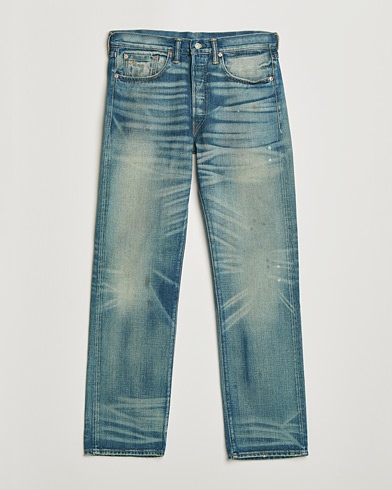 RRL Straight Fit 5-Pocket Denim Milner Wash – Sininen