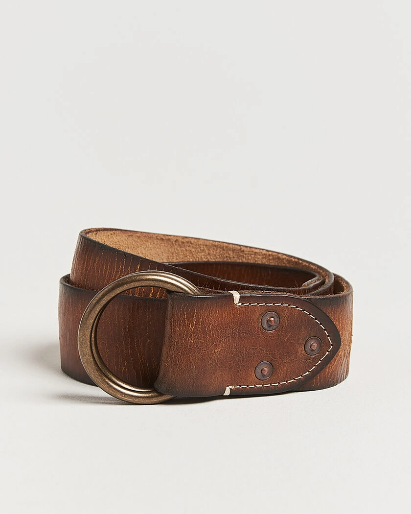 RRL Ring Belt Vintage Brown – Ruskea