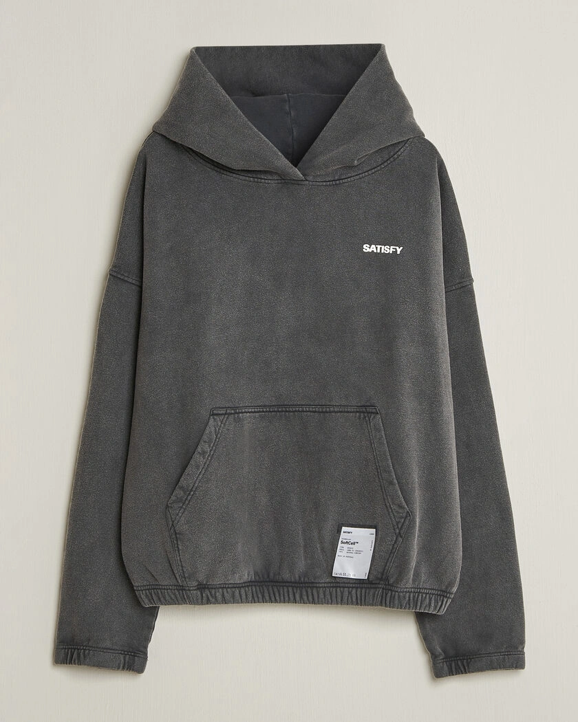 Satisfy SoftCell Hoodie Aged Black – Musta