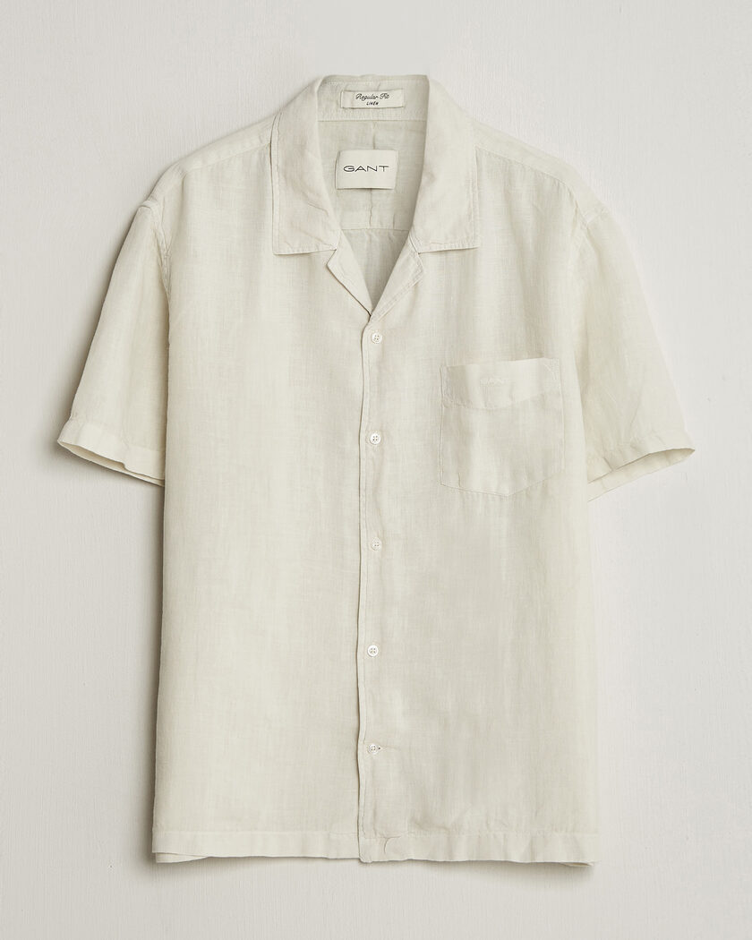 Gant Regular Fit Garment Dyed Resort Shirt Sand – Beige