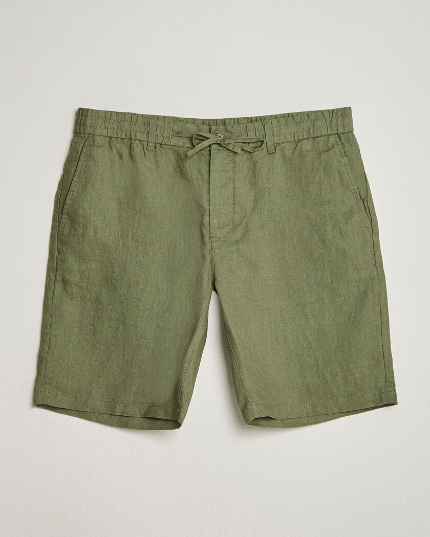 Gant Regular Fit Linen Drawstring Shorts Dry Herb Green – Vihreä