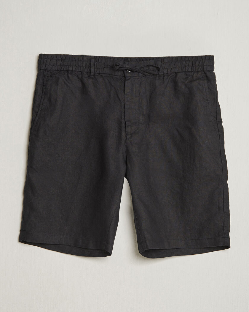 Gant Regular Fit Linen Drawstring Shorts Black – Musta