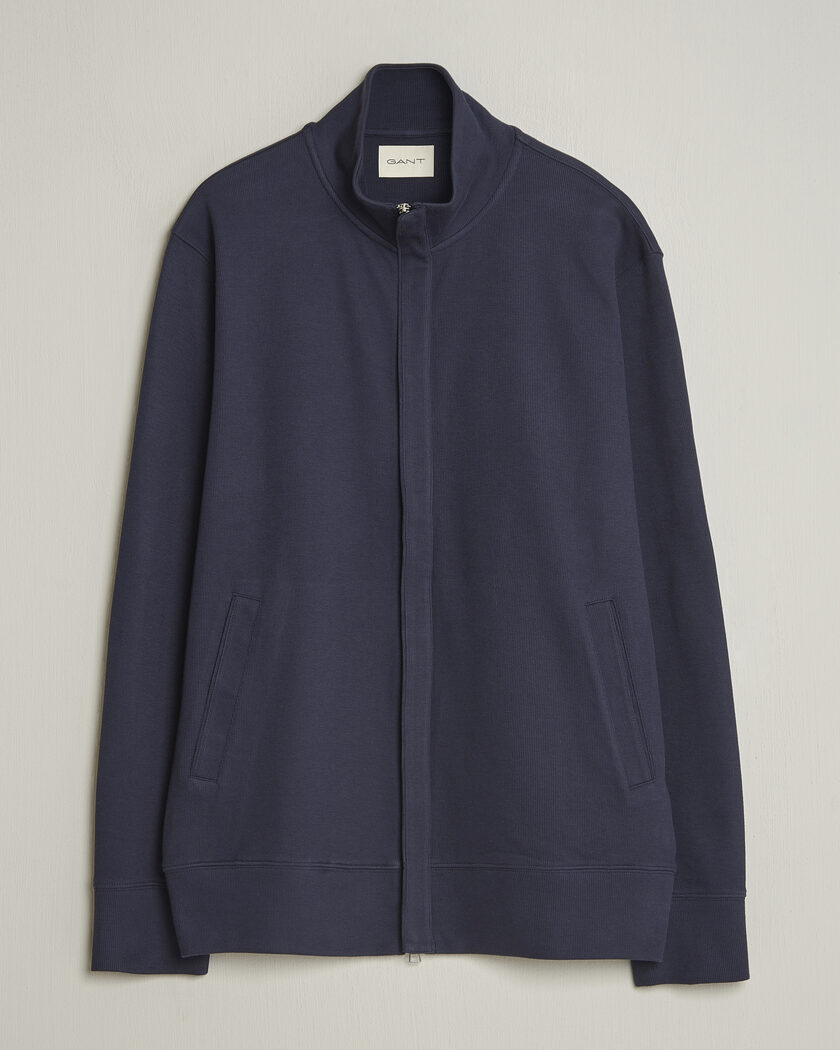 GANT Light Sacker Rib Full Zip Evening Blue – Sininen