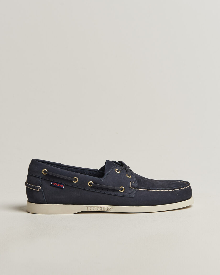 Sebago Docksides Portland Nubuck Boat Shoe Blue Navy – Sininen