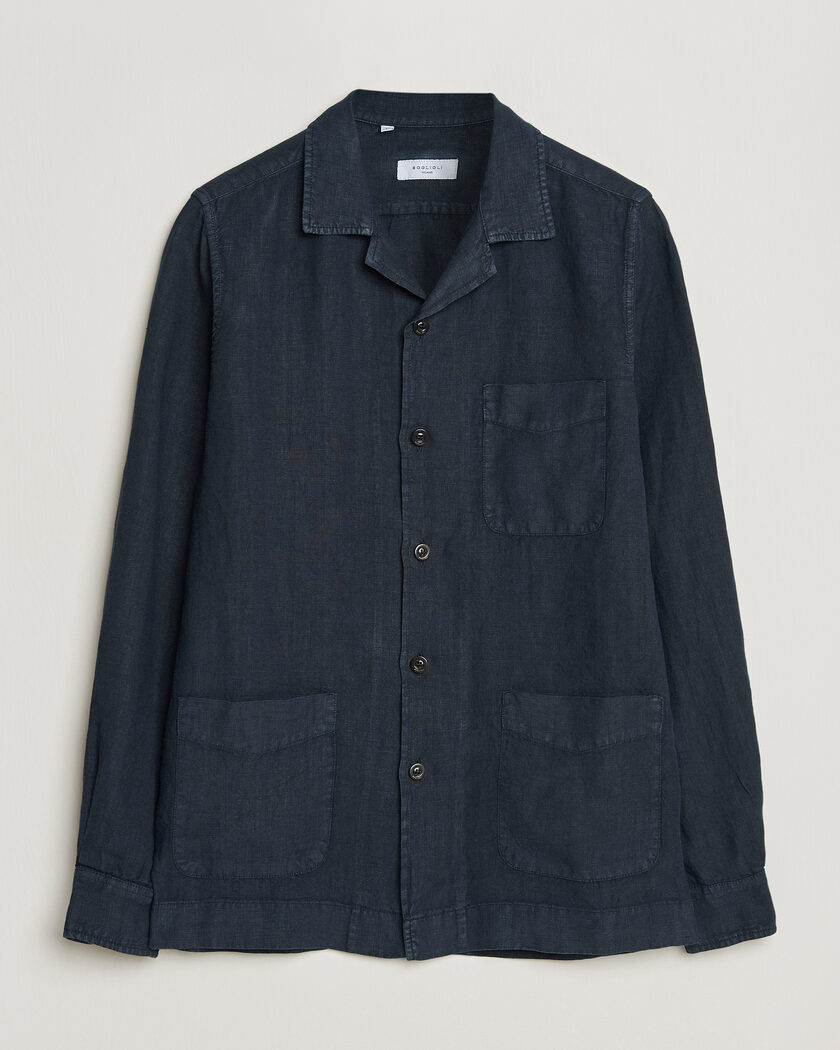 Boglioli Linen Painter Jacket Navy – Sininen