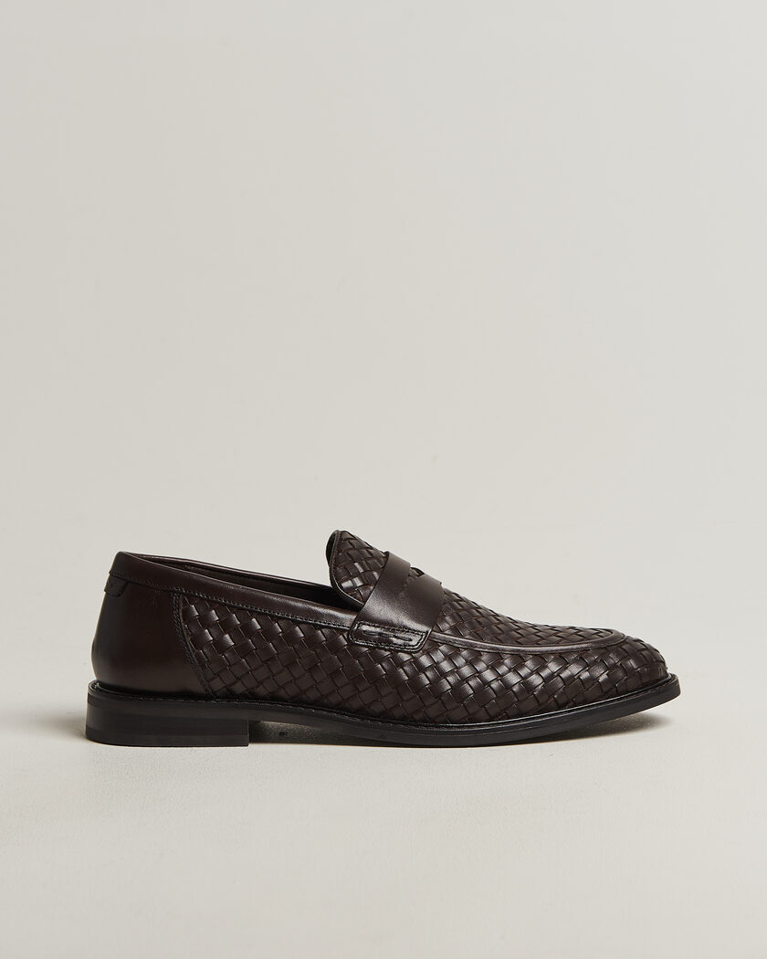 Gant Lozham Braided Leather Loafer Dark Brown – Ruskea