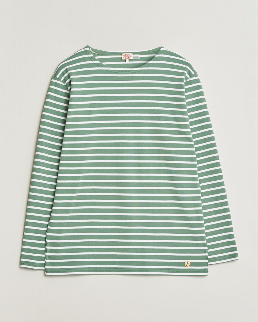 Armor-lux Houat Héritage Stripe Long Sleeve T-Shirt Ivy/Blanc – Monivärinen