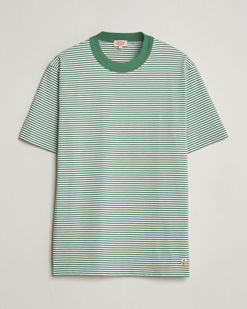 Armor-lux Callac Héritage Stripe T-Shirt Ivy/Blanc – Monivärinen