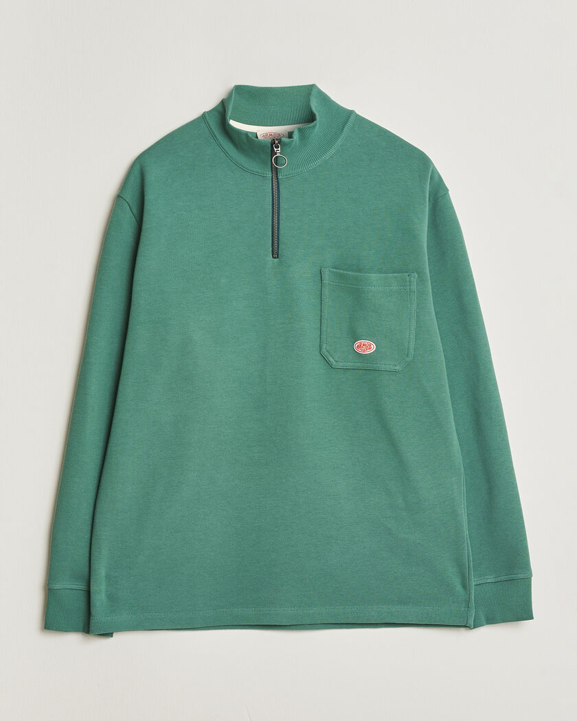Armor-lux Camionneur Cotton Half Zip Sweater Dark Ivy – Vihreä