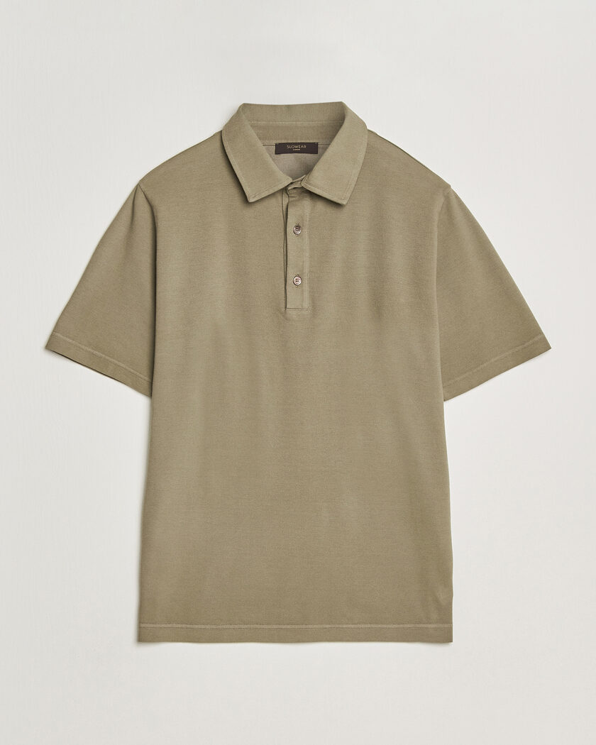 Zanone Soft Cotton Piquet Polo Taupe – Vihreä