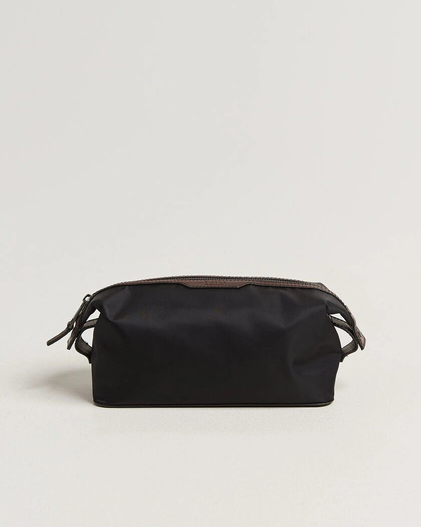 Loake Shoemakers Welland Nylon/Leather Washbag Black – Musta