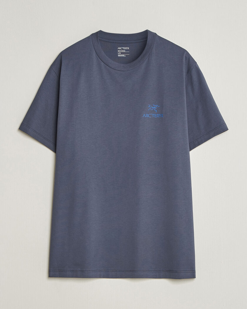 Arc'teryx Kragg Cotton Bird Word T-Shirt Dark Stratus – Sininen