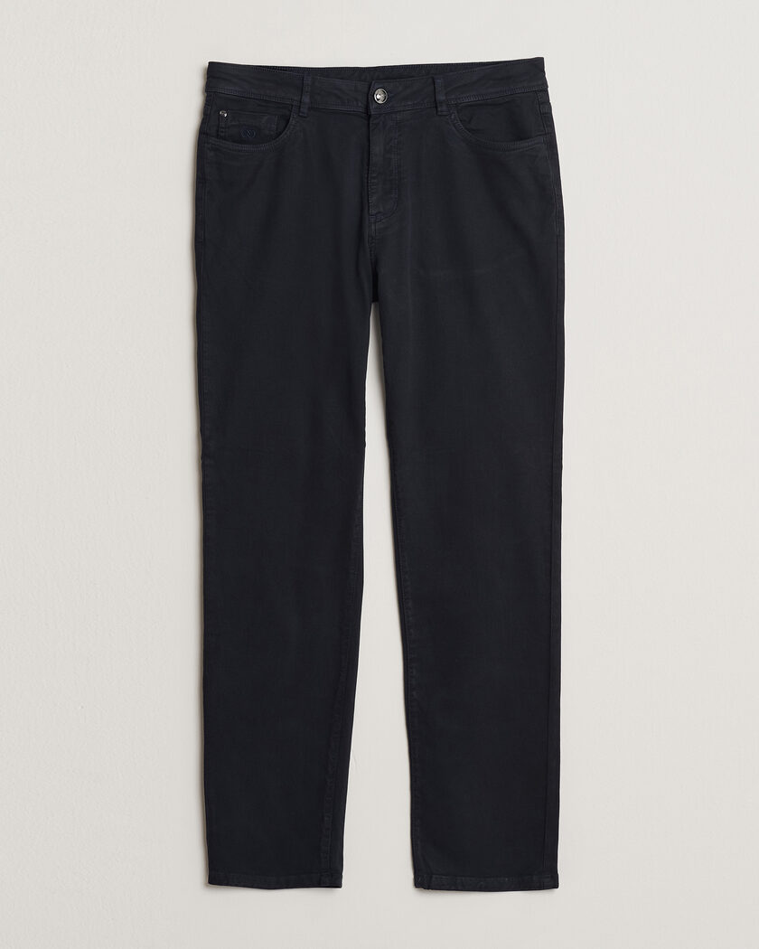 Oscar Jacobson Slim Fit 5-Pocket Chino Navy – Sininen