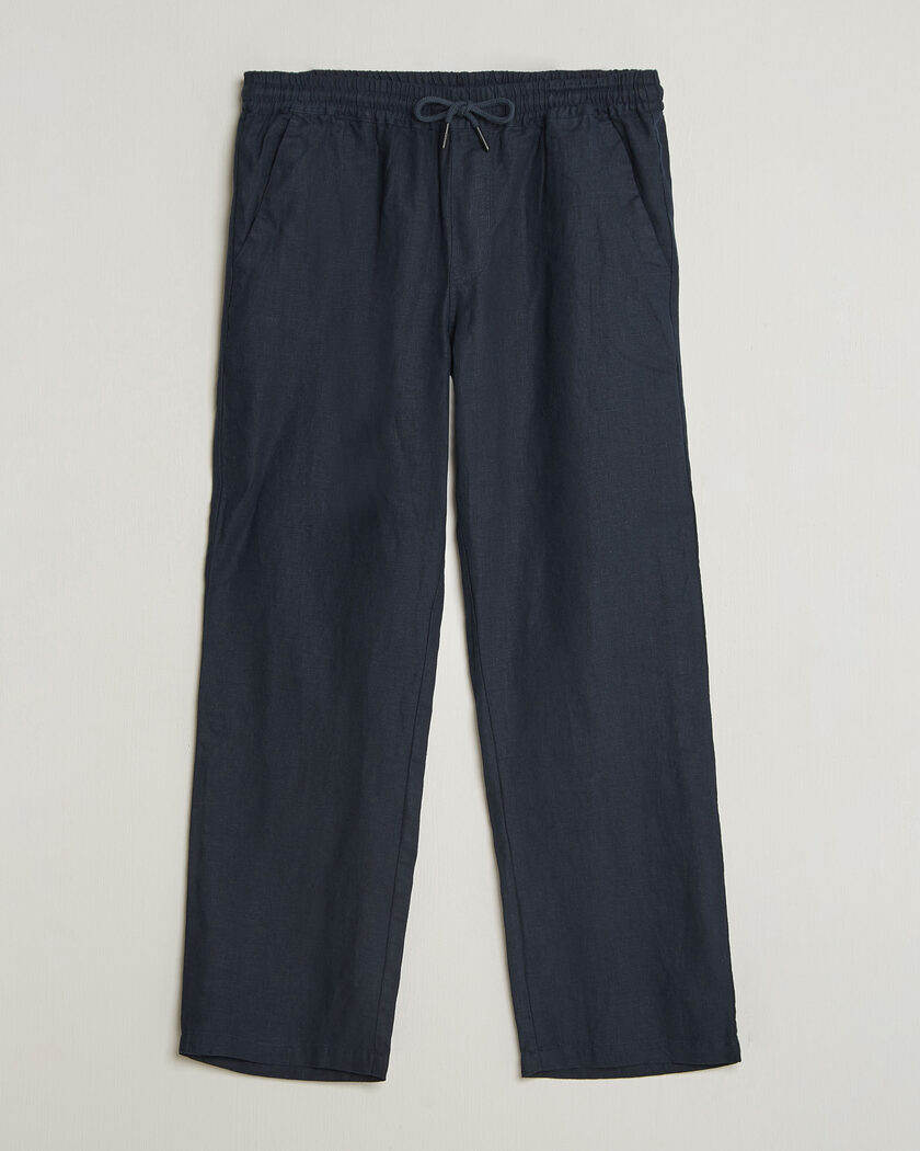 OAS Nino Linen Pants Navy – Sininen
