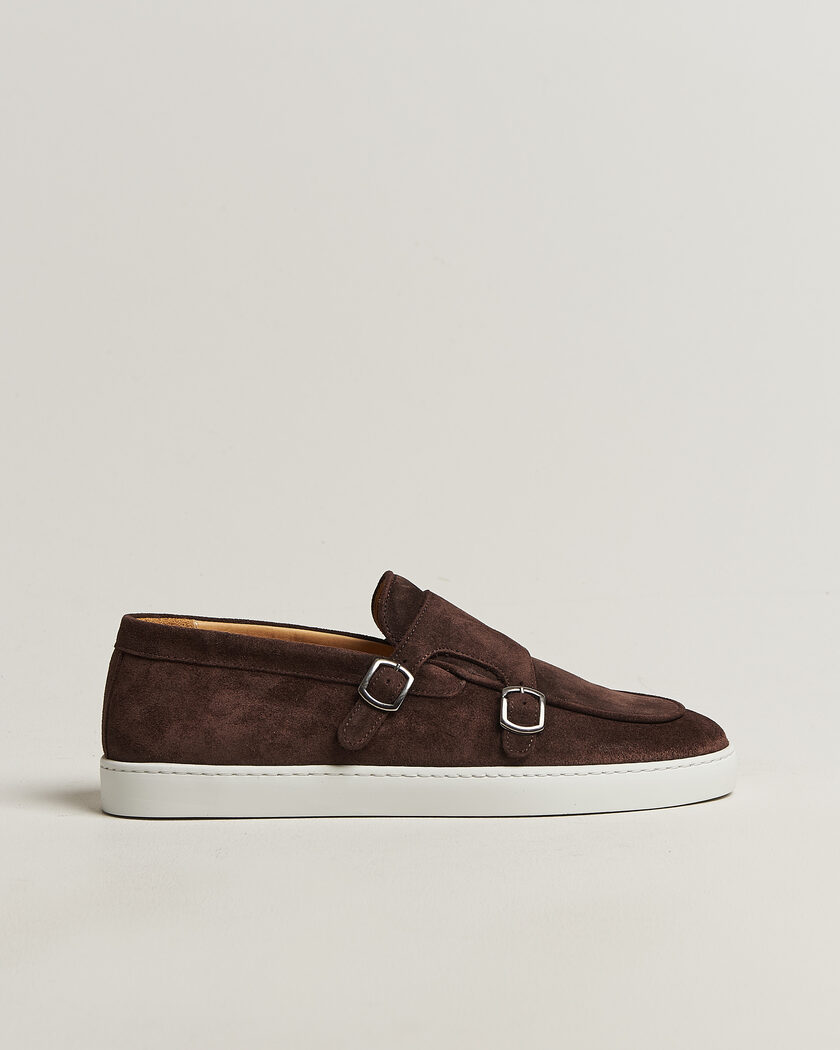 Fliteless Suede Monk Strap Sneaker Loafer Dark Brown – Ruskea