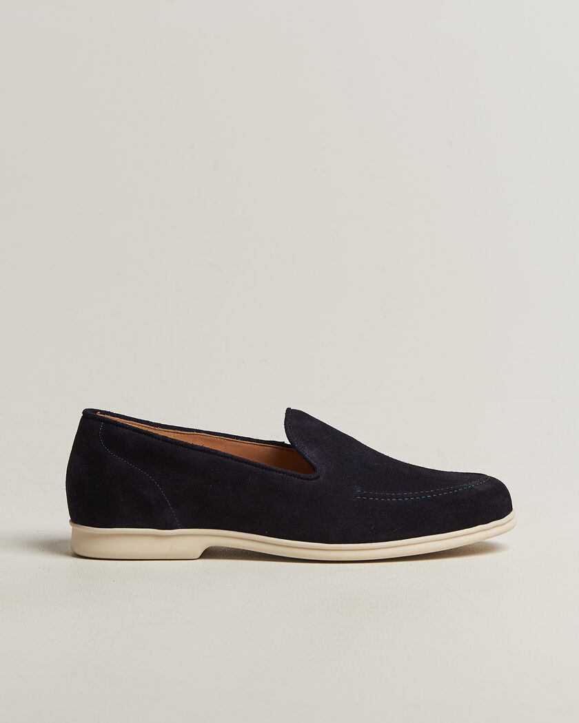 Myrqvist Brännö II Loafers Navy Suede – Sininen
