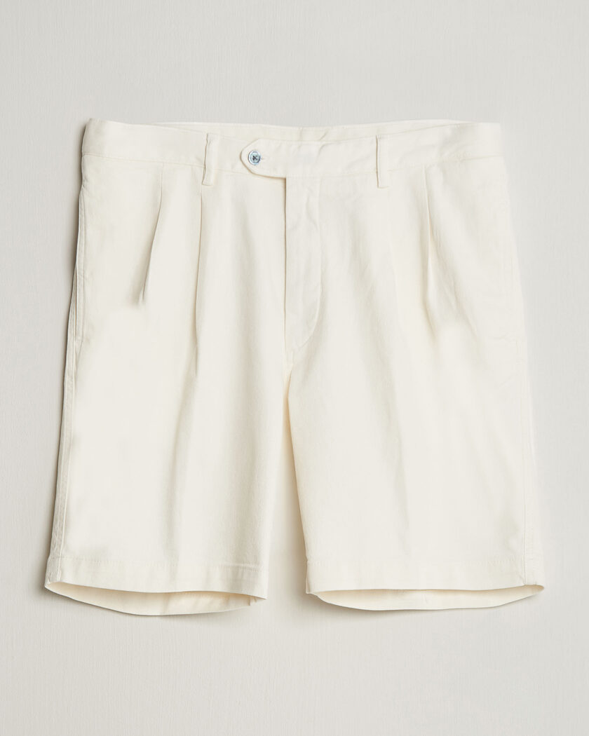 Oscar Jacobson Tanker Pleat Shorts White – Valkoinen