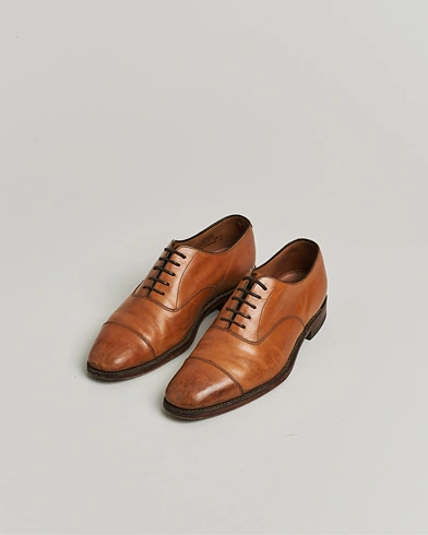 Pre-owned Loake 1880 Aldwych Oxford Tan Burnished Calf UK6 - EU40 – Ruskea