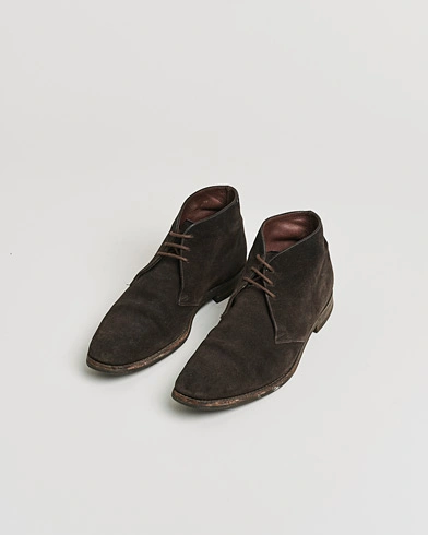 Pre-owned Loake 1880 Pimlico Chukka Boot Dark Brown Suede UK10,5 - EU44,5 – Ruskea