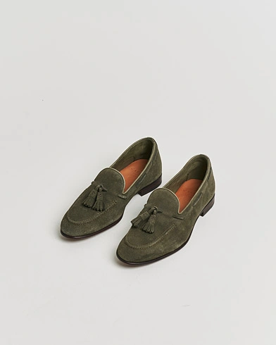 Pre-owned Carmina Unlined Tassel Loafers Grey Suede UK6 - EU39 – Harmaa