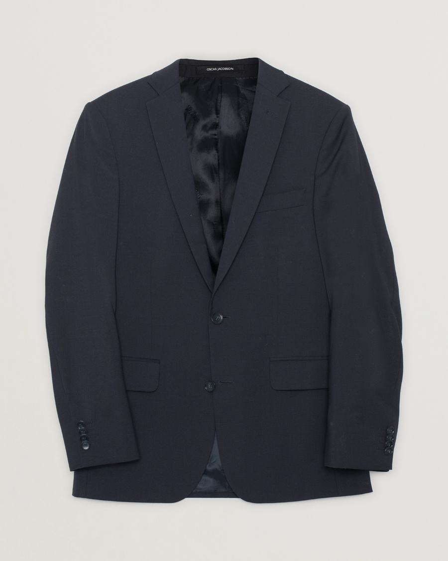 Pre-owned Oscar Jacobson Floyd Wool Stretch Blazer Navy 44 – Musta