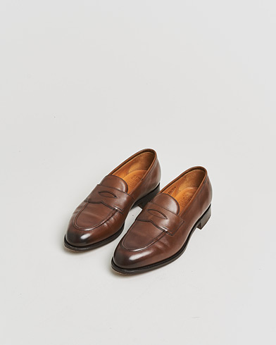 Pre-owned Edward Green Piccadilly Penny Loafer Dark Oak Antique UK7,5 - EU41,5 – Ruskea