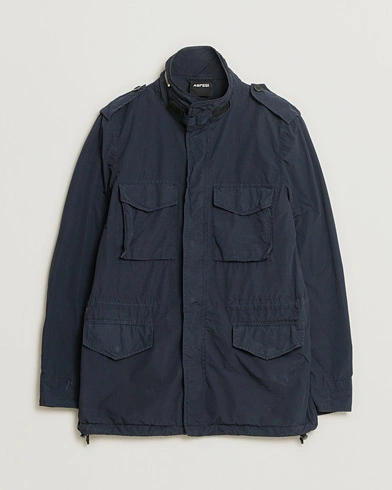 Pre-owned Aspesi Giubotto Garment Dyed Field Jacket Navy S – Sininen
