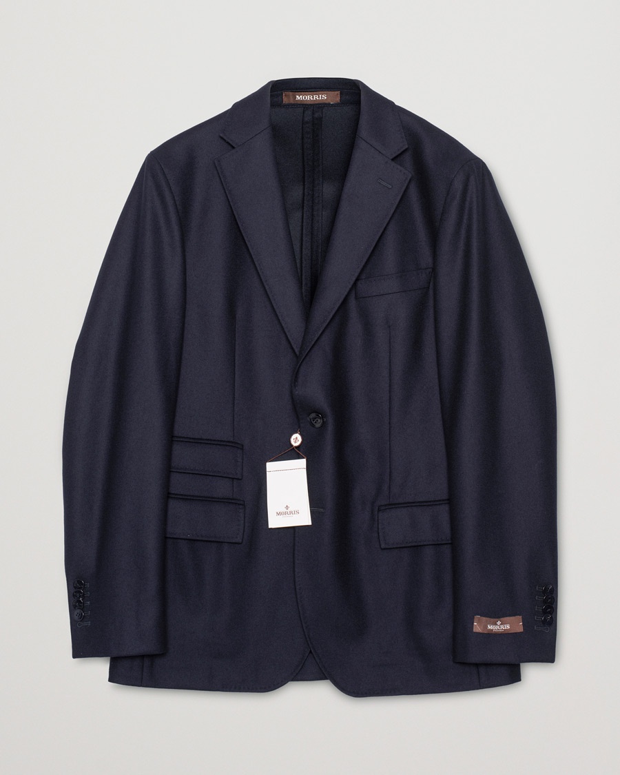 Pre-owned Morris Heritage Keith Flannel Suit Blazer Navy – Sininen