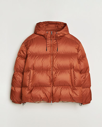 Pre-owned GANT Shiny Puffer Hooded Jacket Rust XL – Punainen