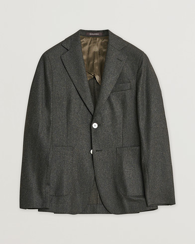 Pre-owned Oscar Jacobson Edgar Wool Flannel Blazer Brown 44 – Ruskea