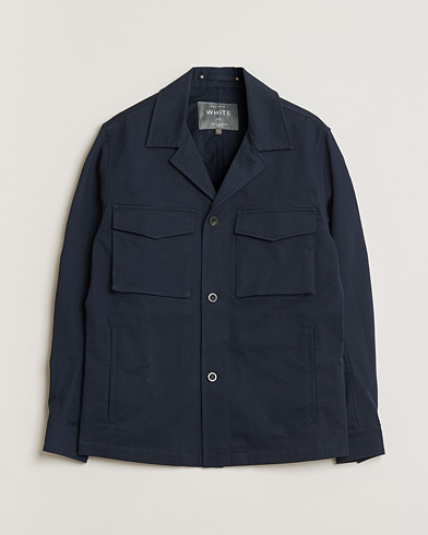Pre-owned Private White V.C. Cotton Overshirt Navy 2 - XS – Sininen