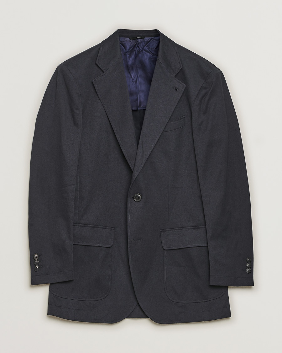 Pre-owned Berg&Berg Cotton Blazer Navy 48 – Sininen