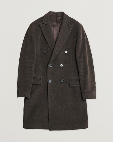Pre-owned Oscar Jacobson Sebastian Wool/Cashmere Double Breasted Coat Brown 48 – Ruskea
