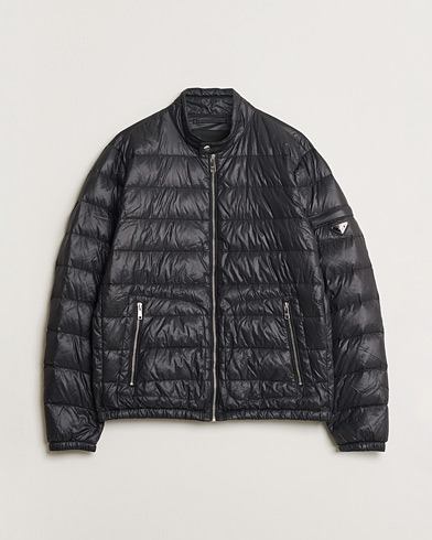 Pre-owned Prada Lightweight Nylon Down Jacket Black 54 – Musta