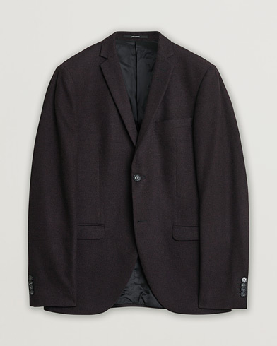 Pre-owned Tiger of Sweden Flannel Wool Blazer Burgundy 48 – Punainen