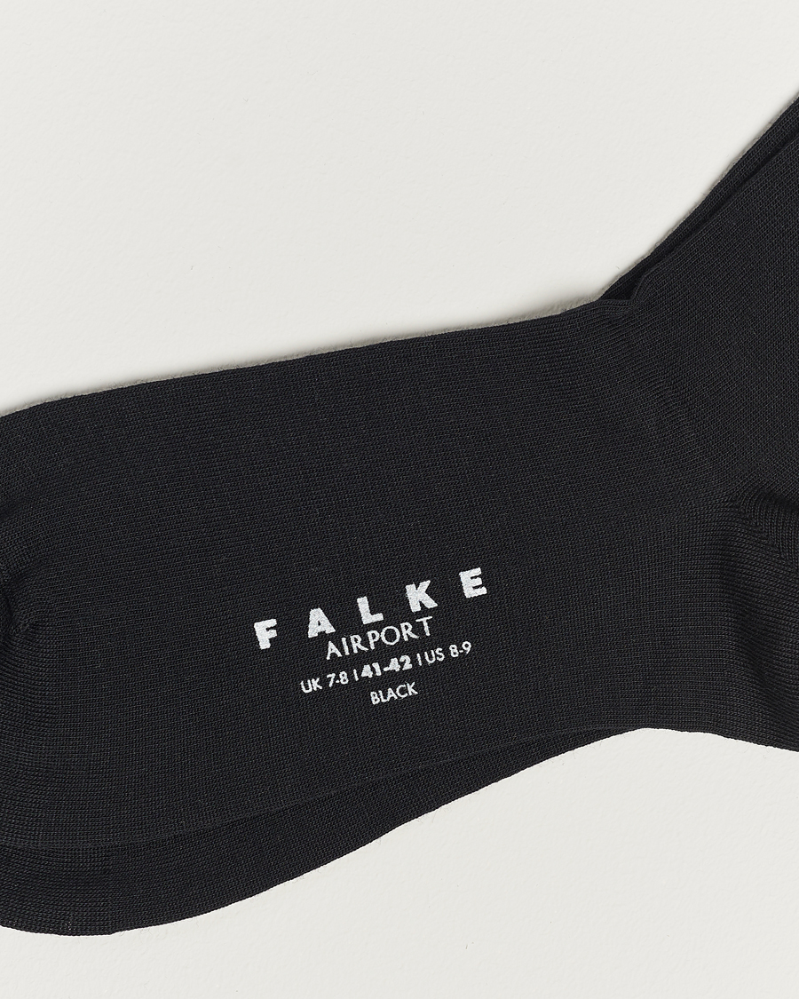 Mies | Polvisukat | Falke | Airport Knee Socks Black