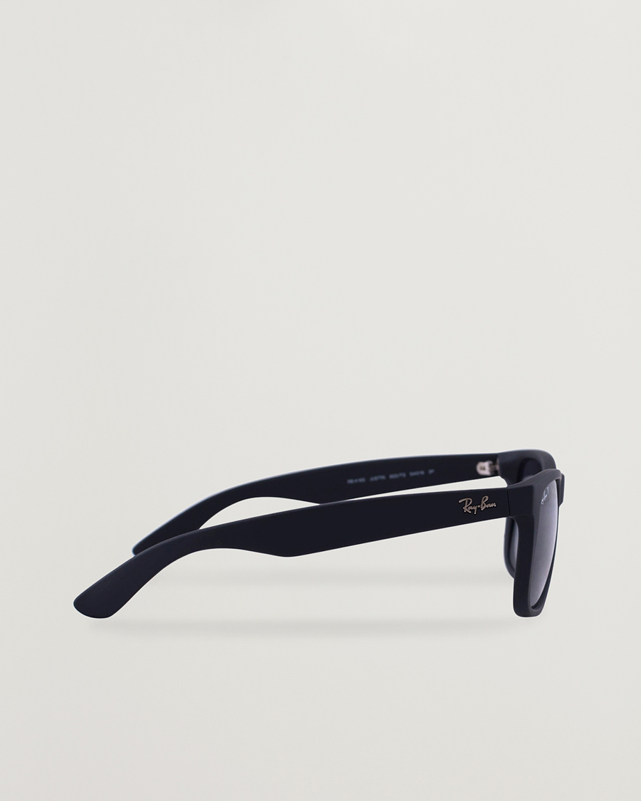 Mies | Neliskulmaiset aurinkolasit | Ray-Ban | 0RB4165 Justin Polarized Wayfarer Sunglasses Black/Grey