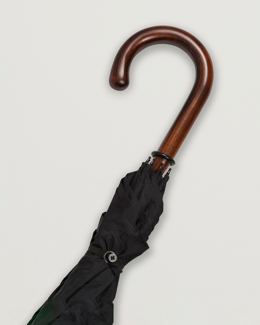 Mies |  | Fox Umbrellas | Polished Cherrywood Solid Umbrella Black