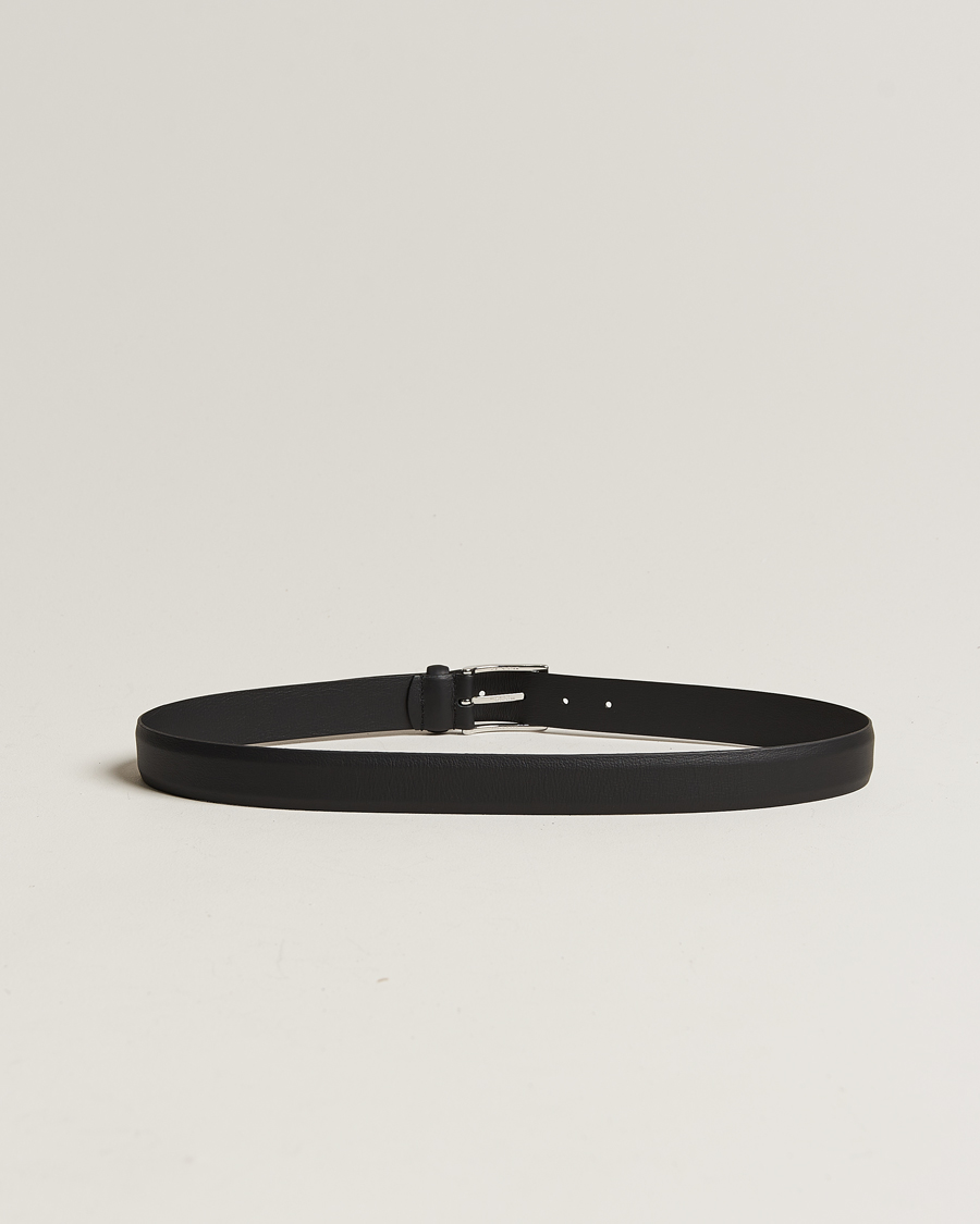Mies | Business & Beyond | Anderson's | Double Nappa Calf 3 cm Belt Black
